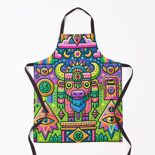 Item preview, Rainbow Bull Oracle — Psychedelic Wealth Temple designed and sold by Romgora.
