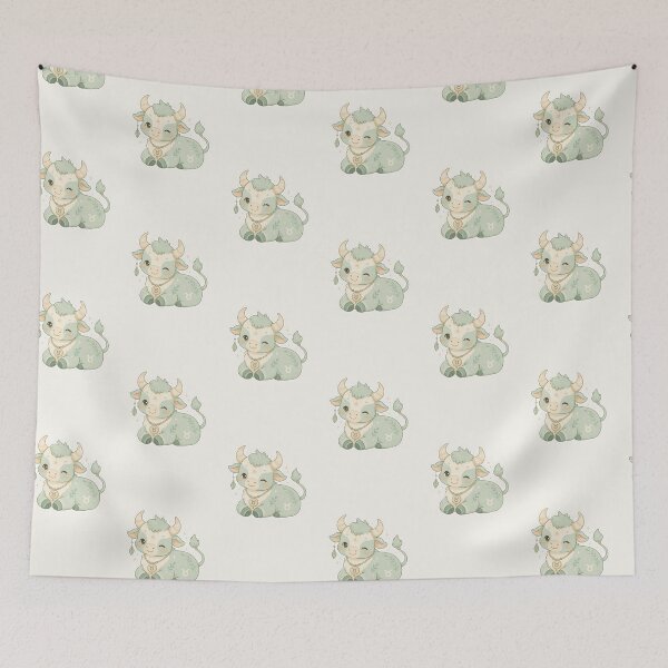 Item preview, Taurus Bull – Cute Pastel Zodiac Creature Sticker designed and sold by Cerys-GS.