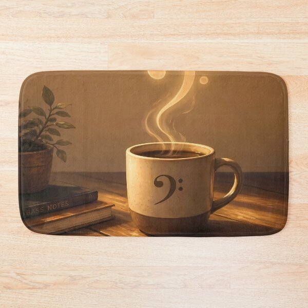 Item preview, Fueled by Coffee and Low Frequencies  - Bass Player Humor designed and sold by Art-Arcade6.
