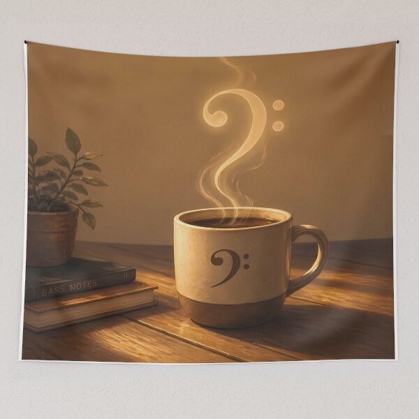 Item preview, Fueled by Coffee and Low Frequencies  - Bass Player Humor designed and sold by Art-Arcade6.