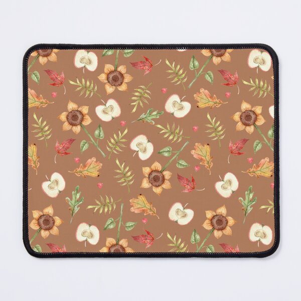 Item preview, Brown Autumn Watercolor Floral Pattern designed and sold by White Rabbit Design .