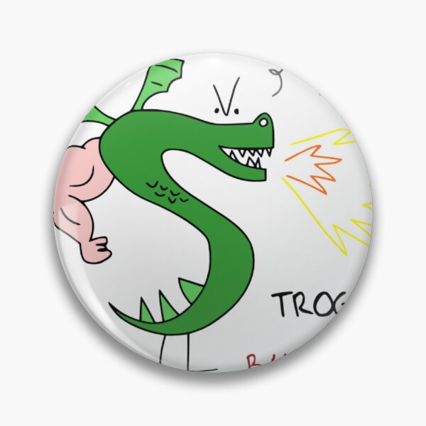 Item preview, Trogdor the Burninator Vintage Cartoon Dragon Funny Fan Art designed and sold by GEARSHIFT GRAPHICS.