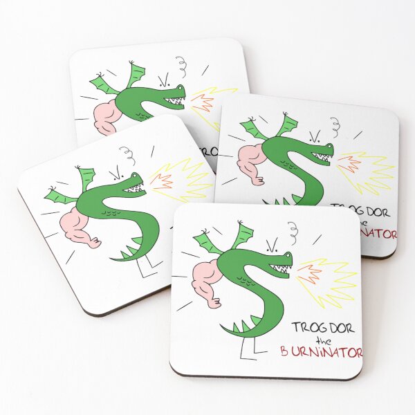 Item preview, Trogdor the Burninator Vintage Cartoon Dragon Funny Fan Art designed and sold by GEARSHIFT GRAPHICS.