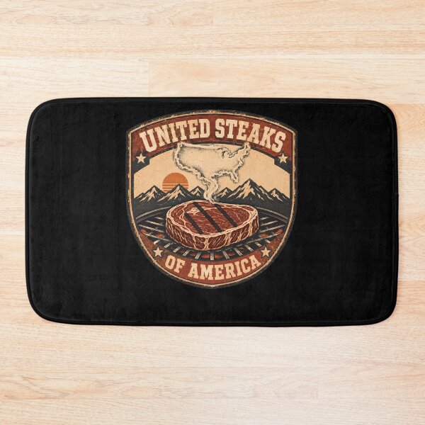 Item preview, United Steaks of America Funny BBQ Grill Master Patriotic Meat Lover designed and sold by THREE LITTLE BEANS.