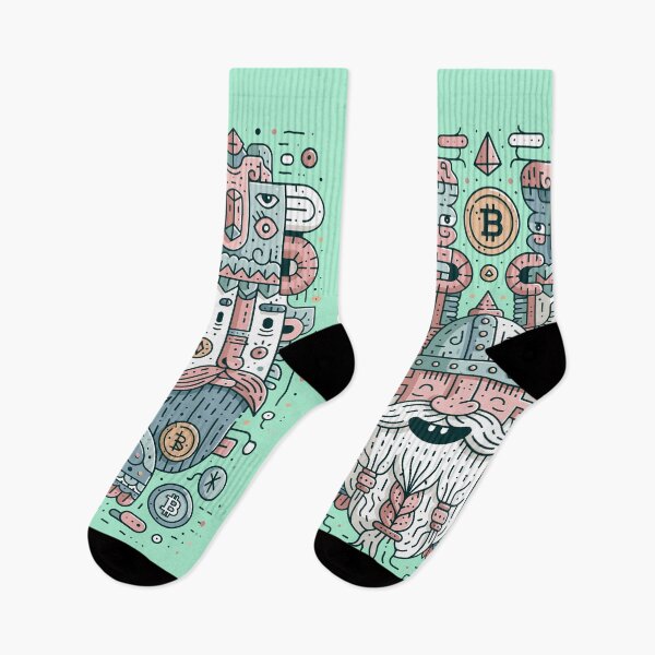 Item preview, Crypto Viking Totem — Bitcoin and ETH Guardians designed and sold by Romgora.