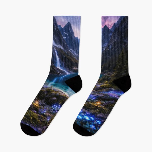 Item preview, Fantasy Mountain Lake Under the Milky Way designed and sold by Yomere.