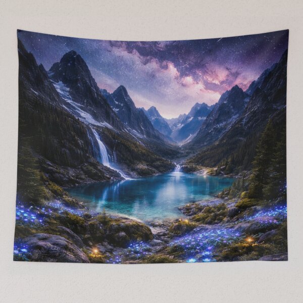 Item preview, Fantasy Mountain Lake Under the Milky Way designed and sold by Yomere.