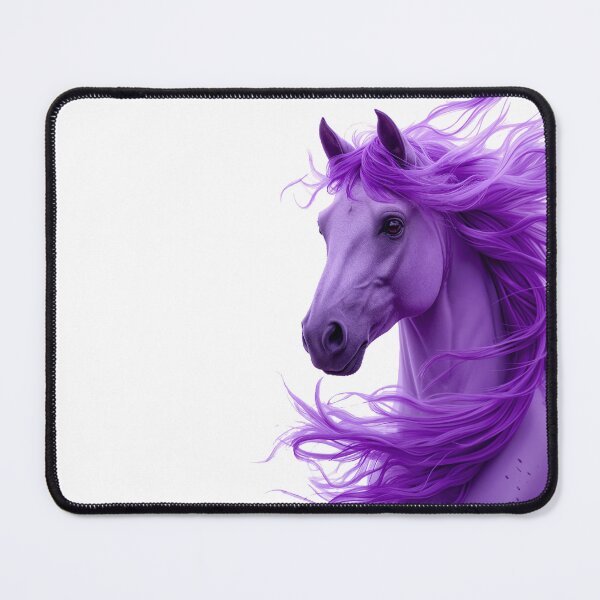 Item preview, Purple Horse Portrait – Fantasy Equestrian Wall Art | Vibrant Horse Illustration designed and sold by WishaArts.
