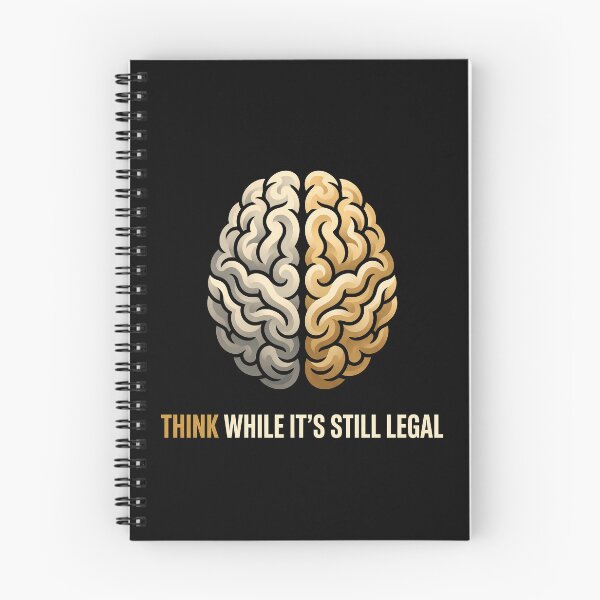 Item preview, Think While Its Still Legal Brain Illustration Freedom Quote designed and sold by Sekla-Studio.
