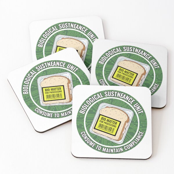 Item preview, Biological Sustenance Unit Funny AI Office Sticker designed and sold by octozap.