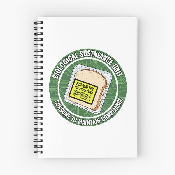Item preview, Biological Sustenance Unit Funny AI Office Sticker designed and sold by octozap.