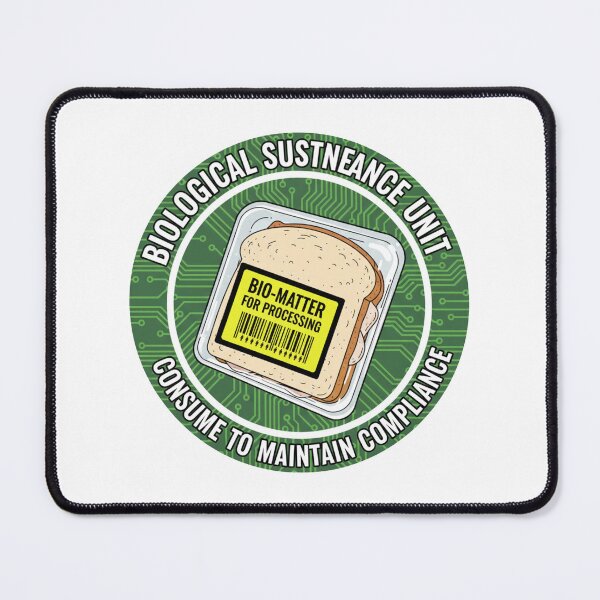 Item preview, Biological Sustenance Unit Funny AI Office Sticker designed and sold by octozap.