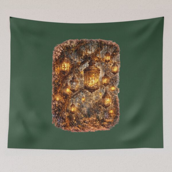 Item preview, Magical Lantern Tree Illustration – Tiny World Scenes Design Art designed and sold by MagicMakerPh.