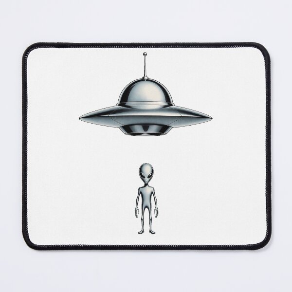 Item preview, Retro 1950s UFO Flying Saucer Alien designed and sold by octozap.