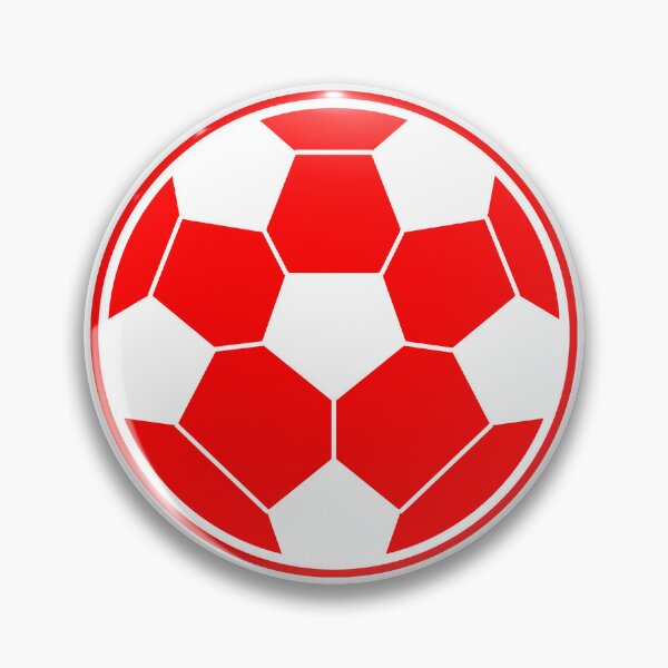 Item preview, Minimalist Red Soccer Ball Shape Football Sports Graphic designed and sold by pattern-archive.
