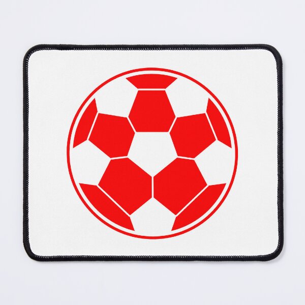 Item preview, Minimalist Red Soccer Ball Shape Football Sports Graphic designed and sold by pattern-archive.