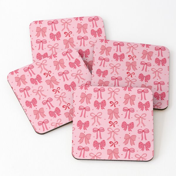 Item preview,  bows and hearts on a pink background designed and sold by burbura.