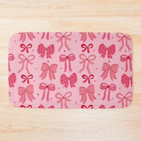 Item preview,  bows and hearts on a pink background designed and sold by burbura.
