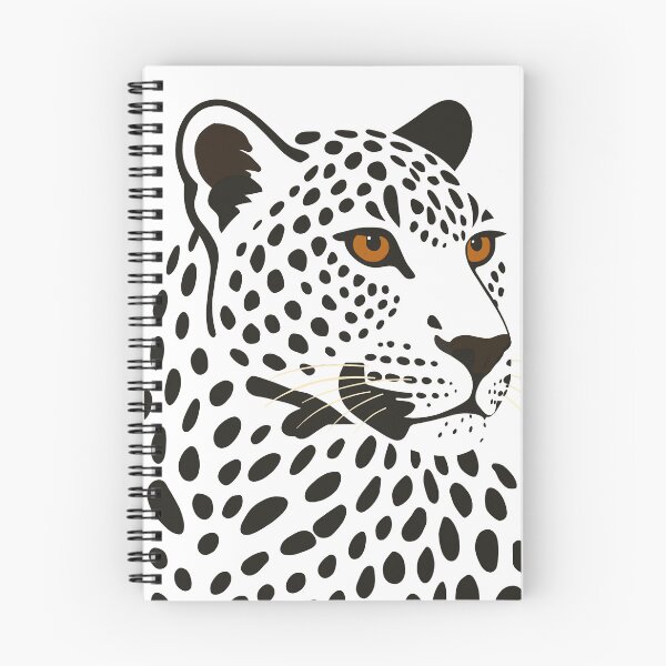 Item preview, Modern Wildlife Illustration, Leopard, Minimalist Animal Portrait, designed and sold by ZanyPaintbrush.