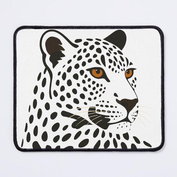 Item preview, Modern Wildlife Illustration, Leopard, Minimalist Animal Portrait, designed and sold by ZanyPaintbrush.