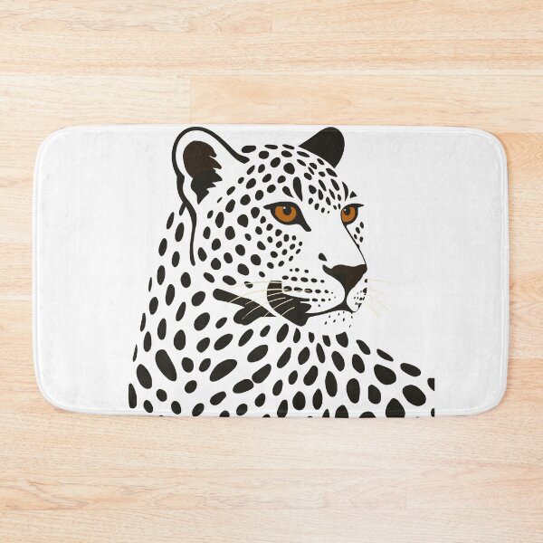 Item preview, Modern Wildlife Illustration, Leopard, Minimalist Animal Portrait, designed and sold by ZanyPaintbrush.