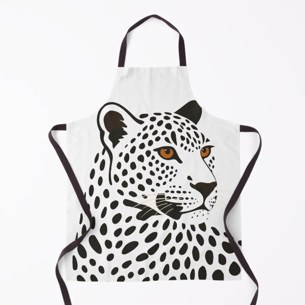 Item preview, Modern Wildlife Illustration, Leopard, Minimalist Animal Portrait, designed and sold by ZanyPaintbrush.