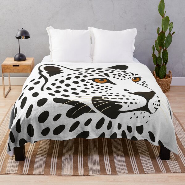 Item preview, Modern Wildlife Illustration, Leopard, Minimalist Animal Portrait, designed and sold by ZanyPaintbrush.