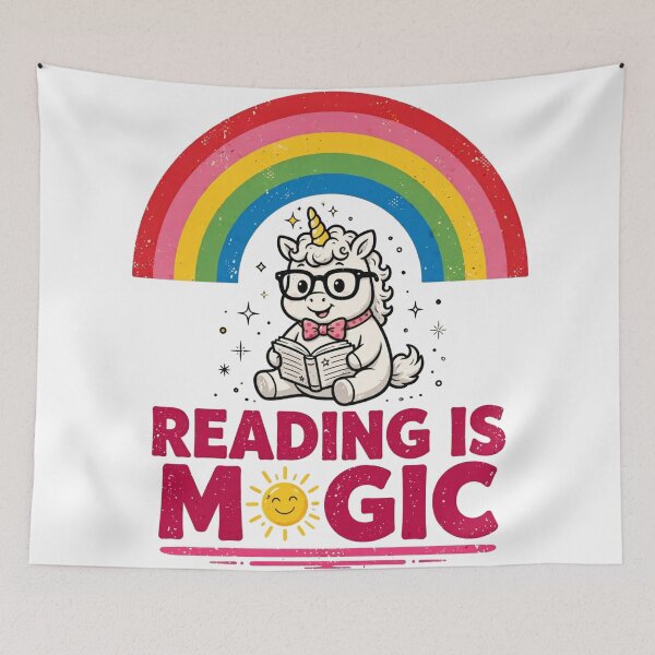 Item preview, Funny Unicorn Librarian Shirt Reading Is Magic Retro Teacher Appreciation designed and sold by Yellowriversss.