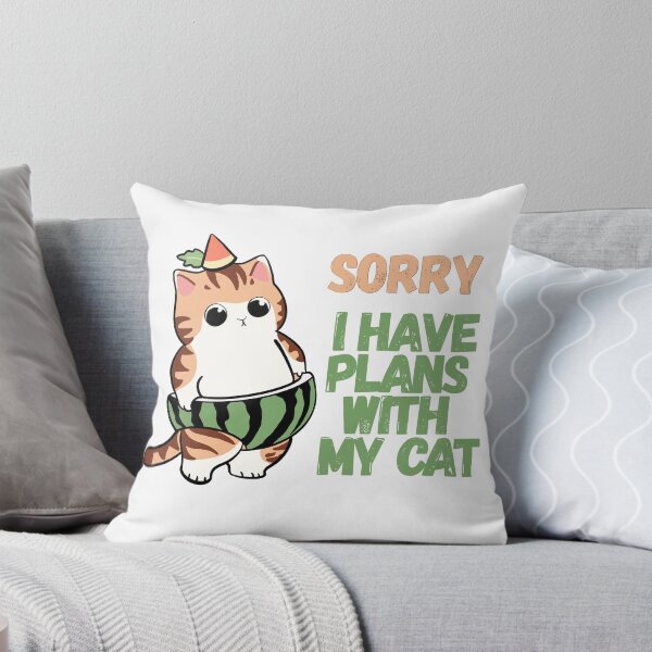Item preview, Sorry I Have Plans With My Cat designed and sold by lailakhalaf.