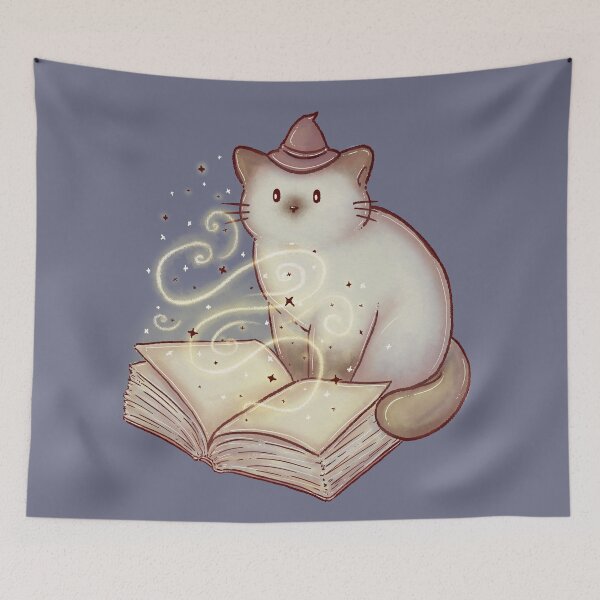 Item preview, Witch cat and spell book designed and sold by Denise, Denisn't.