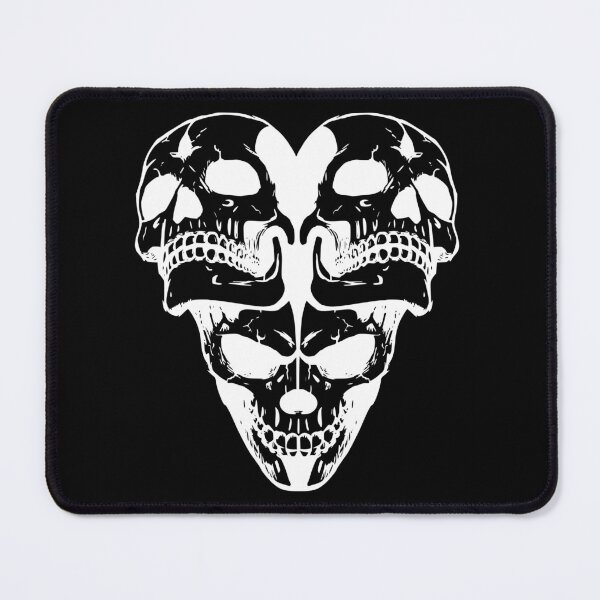 Item preview, White Triple Skull Heart designed and sold by FourLeggedArt.