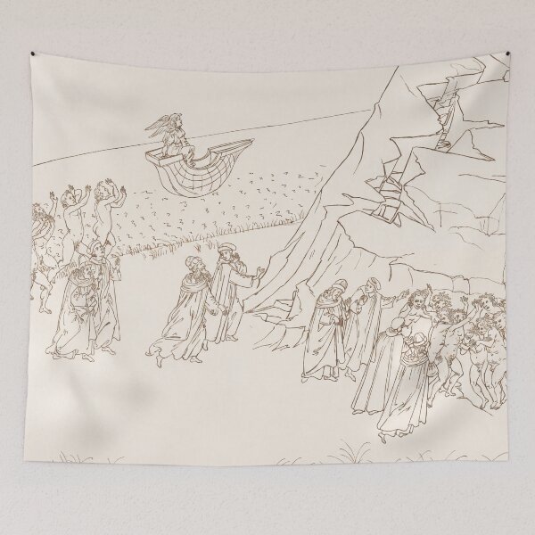 Item preview, Dante and Virgil Ascend Purgatory Mountain designed and sold by artofuniverse.