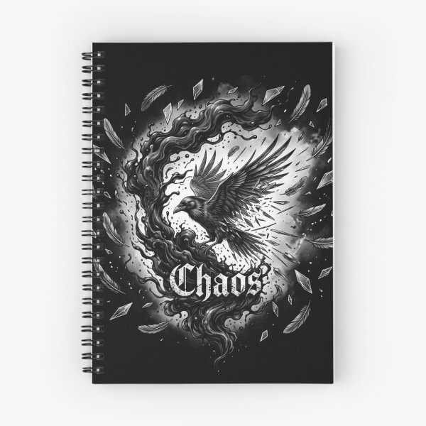 Item preview, Chaos Gothic Raven & Floating Feathers Dark Fantasy Art designed and sold by SipWithStyleArt.