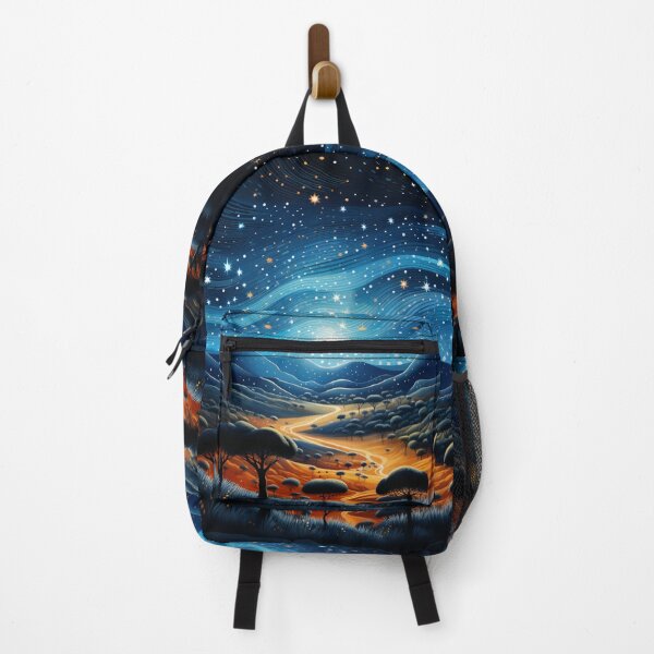 Item preview, Aboriginal Inspired Dot Art - Starry Night Australian Outback Landscape designed and sold by GrinGalore.