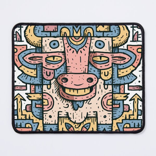 Item preview, Prosperity Bull Totem Doodle Art designed and sold by Romgora.