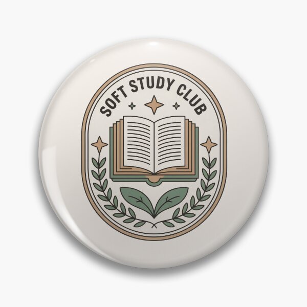 Item preview,  Bookish Study Crest Aesthetic Badge  designed and sold by TrendMorphic.