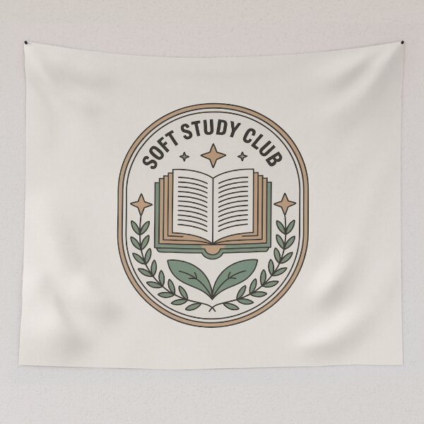 Item preview,  Bookish Study Crest Aesthetic Badge  designed and sold by TrendMorphic.