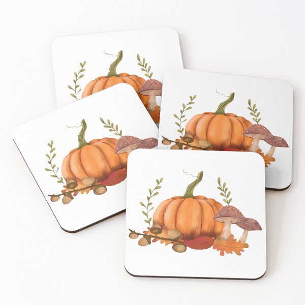 Item preview, Autumn Pumpkin and Mushrooms designed and sold by Katharinaats.