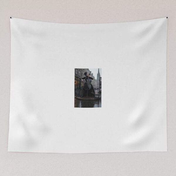 Item preview, Goth Cellist in Black Velvet on Rainy Street designed and sold by CathryneDelamort.