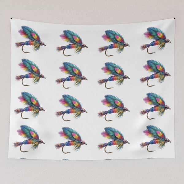 Item preview, Vibrant Colorful Fly Fishing Lure - Fly Tying Art designed and sold by Stefanrajzer.