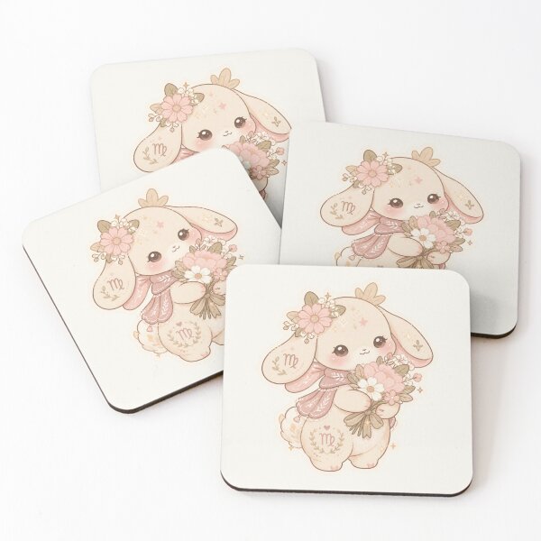 Item preview, Virgo Floral – Cute Pastel Zodiac Creature Sticker designed and sold by Cerys-GS.