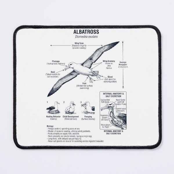 Item preview, Albatross Scientific Anatomy Biology Animal Lover designed and sold by dian-rody-crest.
