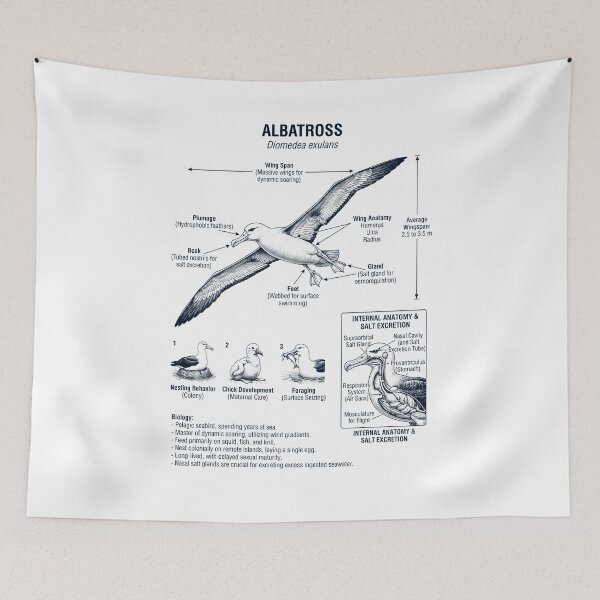 Item preview, Albatross Scientific Anatomy Biology Animal Lover designed and sold by dian-rody-crest.