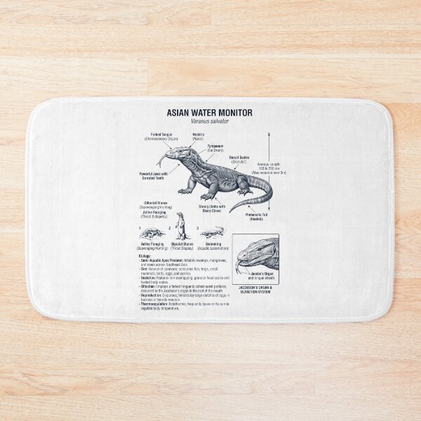 Item preview, Asian Water Monitor Scientific Anatomy Biology Animal Lover designed and sold by dian-rody-crest.
