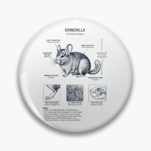 Item preview, Chinchilla Scientific Anatomy Biology Animal Lover designed and sold by dian-rody-crest.