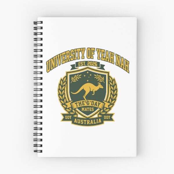 Item preview, University of Yeah Nah Australia Kangaroo Crest | Funny Aussie University Parody designed and sold by LOVEARTDESIGN.