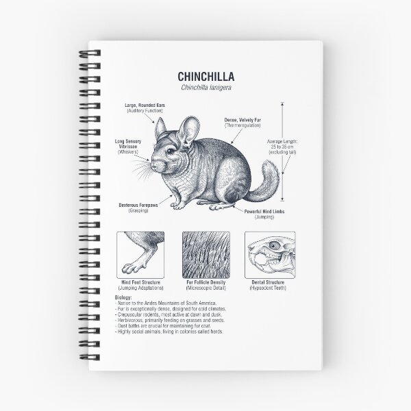 Item preview, Chinchilla Scientific Anatomy Biology Animal Lover designed and sold by dian-rody-crest.