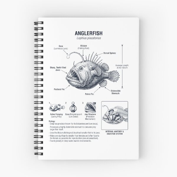 Item preview, Anglerfish Scientific Anatomy Biology Animal Lover designed and sold by dian-rody-crest.