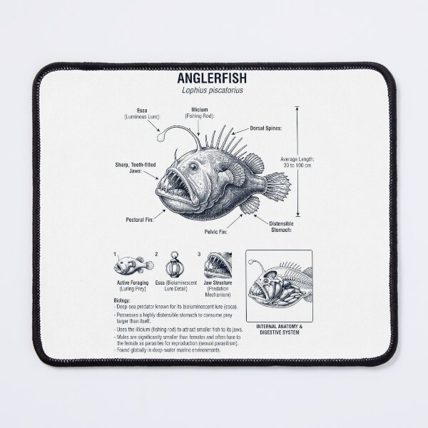 Item preview, Anglerfish Scientific Anatomy Biology Animal Lover designed and sold by dian-rody-crest.