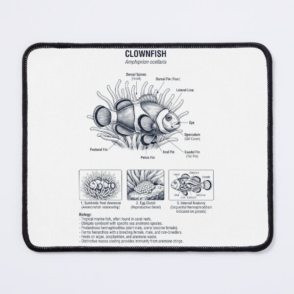 Item preview, Clownfish Scientific Anatomy Biology Animal Lover designed and sold by dian-rody-crest.